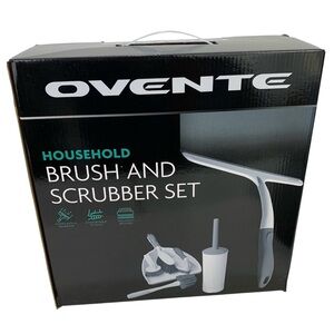 Ovente Household Cleaning Brush and Scrubber Set